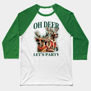 Christmas Deer Baseball T-Shirt